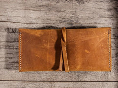 Leather Long Wallets for men Slim Bifold Vintage Men Long Wallet