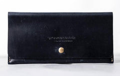 Leather Long Wallets for men Slim Bifold Vintage Men Long Wallet