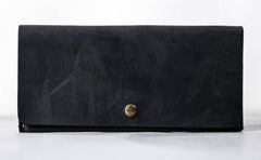 Leather Long Wallets for men Slim Bifold Vintage Men Long Wallet