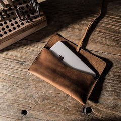 Leather Long Wallets for men Slim Bifold Vintage Men Long Wallet