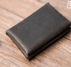 Leather Men Card Holder Wallet Change Bifold Small Wallet for Men