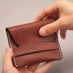 Leather Men Card Holder Wallet Change Small Wallet for Men
