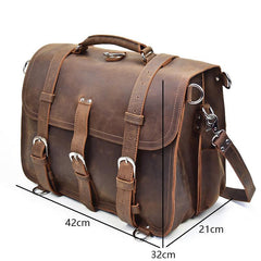 Leather Men Large Briefcase Handbag Travel Bag Messenger Bag For Men - imessengerbags