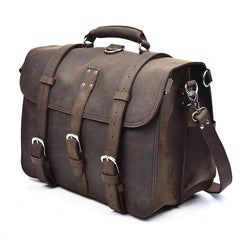 Leather Men Large Briefcase Handbag Travel Bag Messenger Bag For Men - imessengerbags