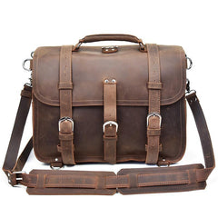 Leather Men Large Briefcase Handbag Travel Bag Messenger Bag For Men - imessengerbags