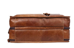 Leather Men Large Briefcase Handbag Travel Bag OverNight Bags For Men