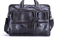 Leather Men Large Briefcase Handbag Travel Bag OverNight Bags For Men