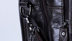 Leather Men Large Briefcase Handbag Travel Bag OverNight Bags For Men