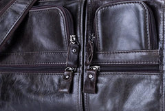 Leather Men Large Briefcase Handbag Travel Bag OverNight Bags For Men
