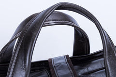 Leather Men Large Briefcase Handbag Travel Bag OverNight Bags For Men