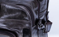 Leather Men Large Briefcase Handbag Travel Bag OverNight Bags For Men