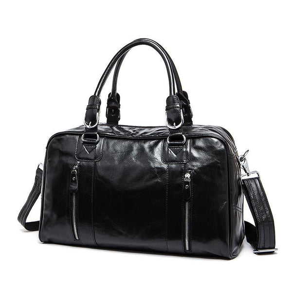 Cool Leather Men Large Travel Bag Business Weekender Bags For Men - imessengerbags
