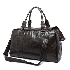 Cool Leather Men Large Travel Bag Business Weekender Bags For Men - imessengerbags