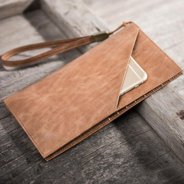 Leather Men Long Wallets for Travel Wallet Bifold Passport Wallet for Men - imessengerbags