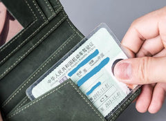 Leather Men Slim Small Wallet Bifold Small Vintage Wallet for Men - imessengerbags
