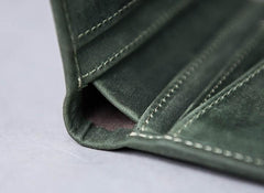 Leather Men Slim Small Wallet Bifold Small Vintage Wallet for Men - imessengerbags