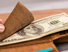 Leather Men Slim Small Wallet Bifold Small Vintage Wallet for Men - imessengerbags