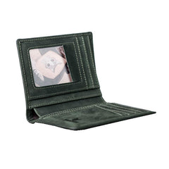 Leather Men Slim Small Wallet Bifold Small Vintage Wallet for Men - imessengerbags