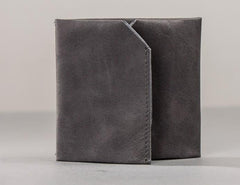 Leather Men Slim Small Wallet Trifold Small Vintage Wallet for Men - imessengerbags