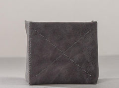 Leather Men Slim Small Wallet Trifold Small Vintage Wallet for Men - imessengerbags