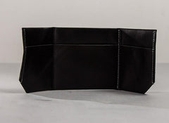 Leather Men Slim Small Wallet Trifold Small Vintage Wallet for Men - imessengerbags