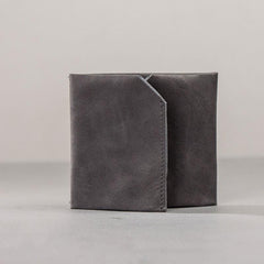 Leather Men Slim Small Wallet Trifold Small Vintage Wallet for Men - imessengerbags
