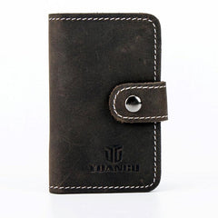 Men Leather Key Holder Key Wallet Bifold Small Key Holder Wallet for Men - imessengerbags