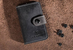 Men Leather Key Holder Key Wallet Bifold Small Key Holder Wallet for Men - imessengerbags