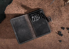 Men Leather Key Holder Key Wallet Bifold Small Key Holder Wallet for Men - imessengerbags