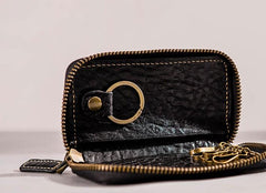 Leather Men Small Key Wallet Bifold Small Keyring Wallet for Men - imessengerbags