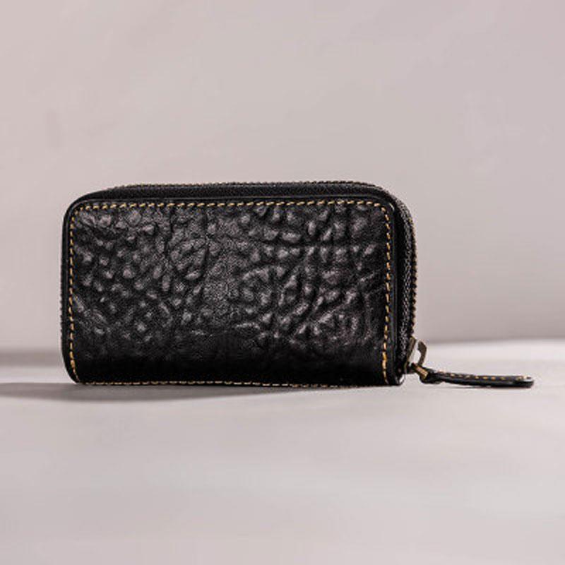 Leather Men Small Key Wallet Bifold Small Keyring Wallet for Men - imessengerbags