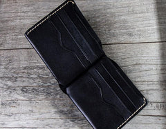 Leather Men Small Wallet Bifold Vintage Wallet for Men - imessengerbags