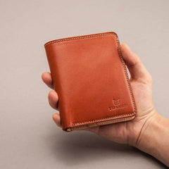 Leather Men Small Wallet Bifold Vintage Wallet for Men - imessengerbags