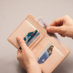 Leather Men Small Wallet Bifold Vintage Wallet for Men - imessengerbags