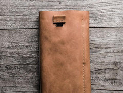 Leather Men Travel Wallet Passport Wallet Bifold Long Wallets for Men - imessengerbags