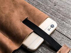 Leather Men Travel Wallet Passport Wallet Bifold Long Wallets for Men - imessengerbags