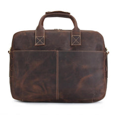 Cool Leather Men Vintage Briefcase Handbag Shoulder Bags Work Bag For Men