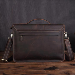 Leather Vintage Mens Briefcase Lawyer Briefcase Laptop Briefcase Business Briefcase For Men - imessengerbags