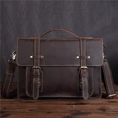 Leather Vintage Mens Briefcase Lawyer Briefcase Laptop Briefcase Business Briefcase For Men - imessengerbags