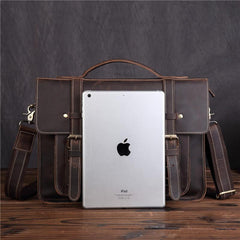 Leather Vintage Mens Briefcase Lawyer Briefcase Laptop Briefcase Business Briefcase For Men - imessengerbags
