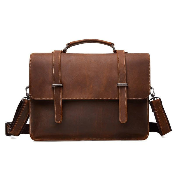 Leather Vintage Mens Briefcases Lawyer Briefcase Laptop Briefcase Business Briefcase For Men - imessengerbags