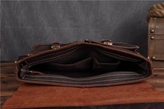 Leather Vintage Mens Briefcase Lawyer Briefcase Laptop Briefcase Business Briefcase For Men - imessengerbags