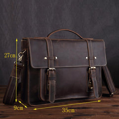 Leather Vintage Mens Briefcase Lawyer Briefcase Laptop Briefcase Business Briefcase For Men - imessengerbags