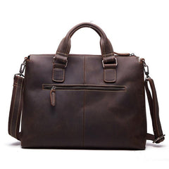 Vintage Leather Mens Briefcase Cool Work Briefcase Business Briefcase Laptop Briefcase For Men - imessengerbags