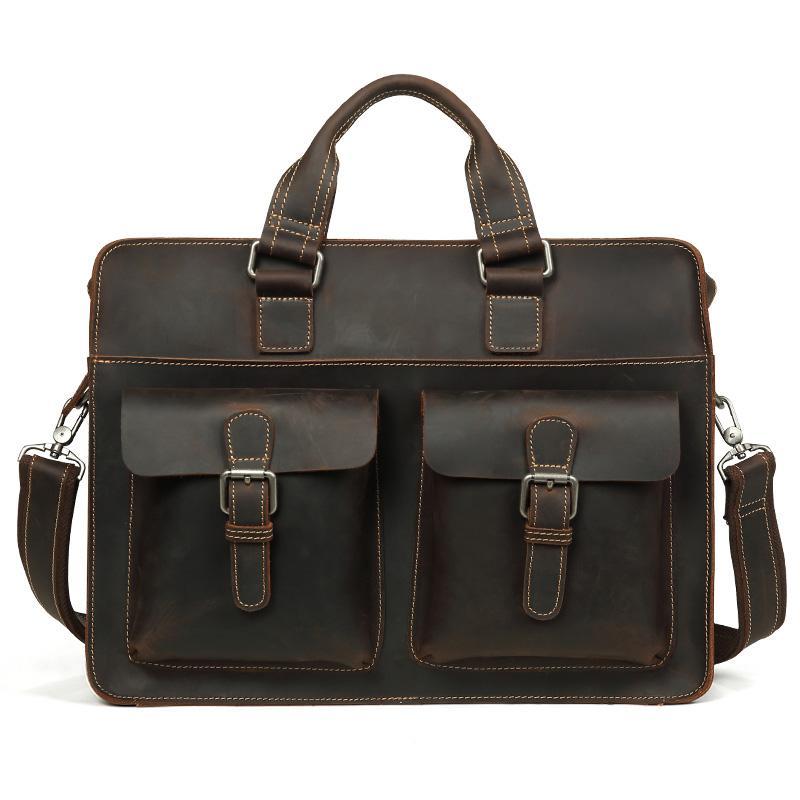 Leather Vintage Mens Briefcase Lawyer Briefcases Laptop Briefcase Business Briefcase For Men