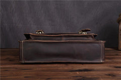 Leather Vintage Mens Briefcase Lawyer Briefcase Laptop Briefcase Business Briefcase For Men - imessengerbags