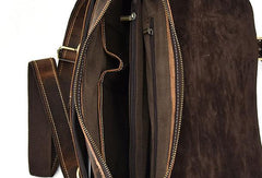 Leather Men Vintage Coffee Messenger Bag Shoulder Bag for Men - imessengerbags