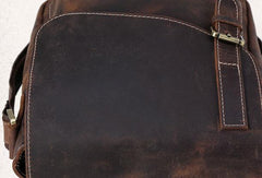 Cool Leather Men Vintage Coffee Messenger Bag Shoulder Bags for Men