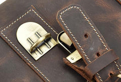 Leather Men Vintage Coffee Messenger Bag Shoulder Bag for Men - imessengerbags