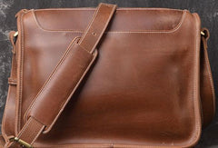 Cool Leather Men Vintage Coffee Messenger Bag Shoulder Bags for Men - imessengerbags